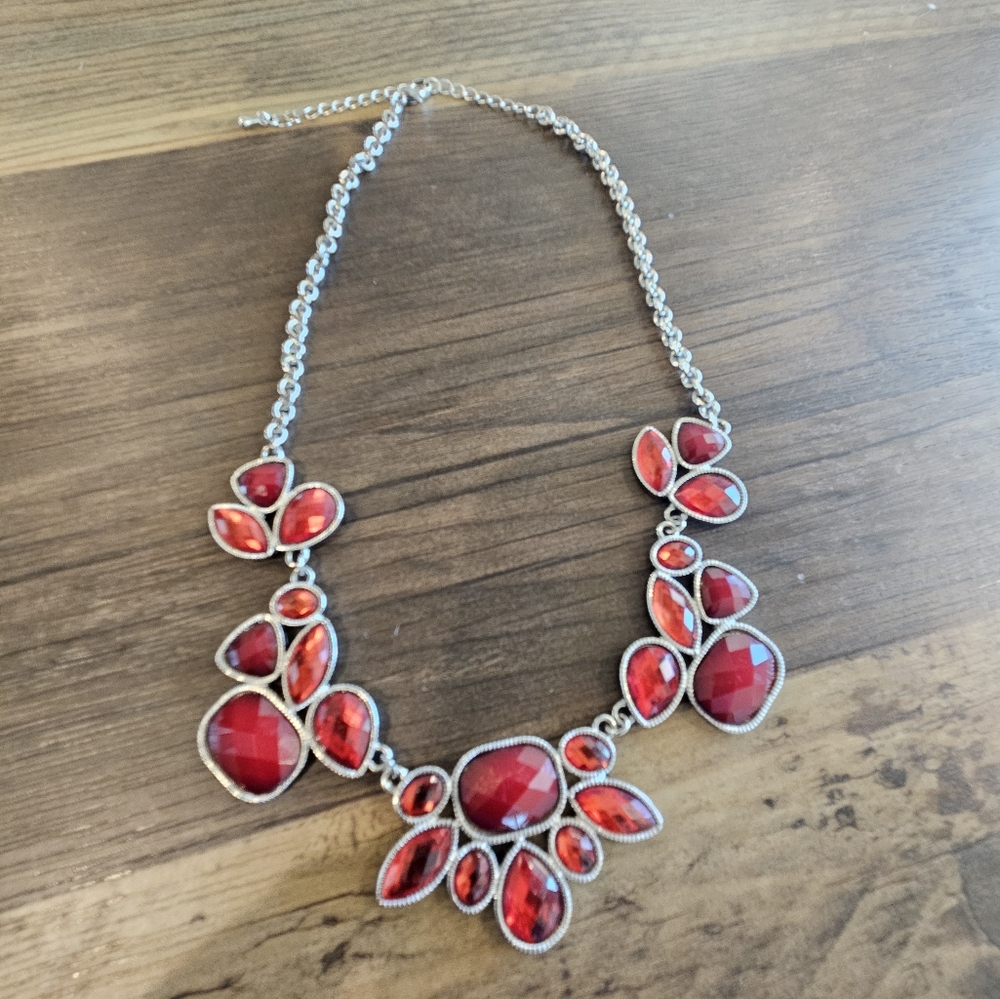 Silver and red